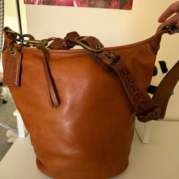 Coach Bleecker XL Duffle Leather Tattersall Whipstitch Buckle - Picture 12 of 12